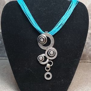 Pendant silver/Black tone with Rhinestones